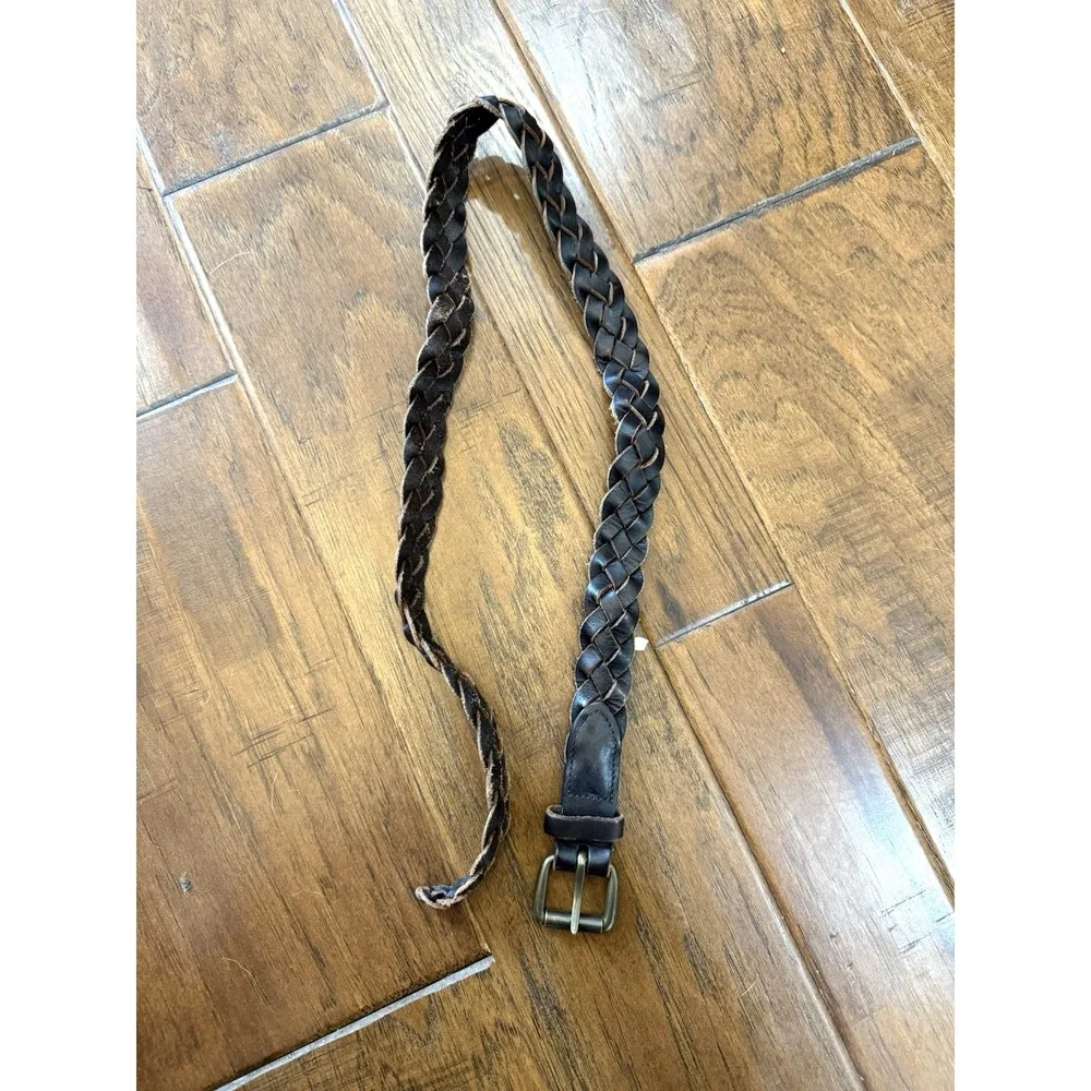 Crewcuts J. Crew Leather Braided Belt Kids M 34